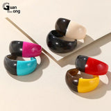Colorful Wide Bangles for Women Geometric Irregular Bracelets