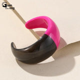 Colorful Wide Bangles for Women Geometric Irregular Bracelets