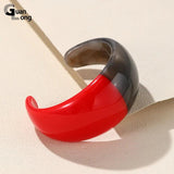 Colorful Wide Bangles for Women Geometric Irregular Bracelets