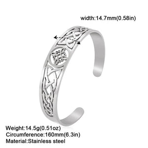 4-Pointed Celtic Knot Bracelet Stainless Steel Pagan Wiccan Witchcraft Jewelry