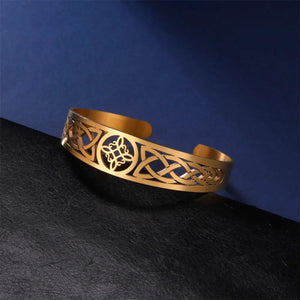 4-Pointed Celtic Knot Bracelet Stainless Steel Pagan Wiccan Witchcraft Jewelry