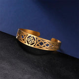 4-Pointed Celtic Knot Bracelet Stainless Steel Pagan Wiccan Witchcraft Jewelry