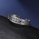 4-Pointed Celtic Knot Bracelet Stainless Steel Pagan Wiccan Witchcraft Jewelry