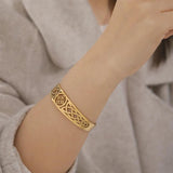 4-Pointed Celtic Knot Bracelet Stainless Steel Pagan Wiccan Witchcraft Jewelry