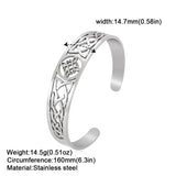 4-Pointed Celtic Knot Bracelet Stainless Steel Pagan Wiccan Witchcraft Jewelry