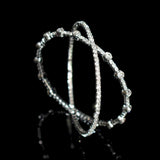 Geometric Rhinestone Wide Cuff Bracelet Wedding Party Gift