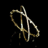 Geometric Rhinestone Wide Cuff Bracelet Wedding Party Gift