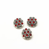 20pcs Flower Metal Crystal Alloy 12mm Snap Buttons DIY Snap Bracelet Charms