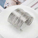 Punk Retro Silver Bangle Bracelet for Women