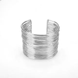 Punk Retro Silver Bangle Bracelet for Women