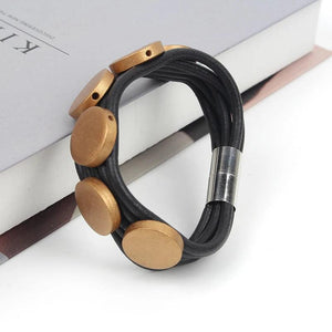 Bohemian Wood Charm Rubber Bracelet Ladies Gothic Bracelet Girl Gift