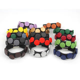 Bohemian Wood Charm Rubber Bracelet Ladies Gothic Bracelet Girl Gift