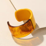 Vintage Acrylic Resin Bangle Women Geometric Cuff Bracelet Retro Hand Jewelry
