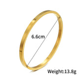 Stainless Steel Bangle Bracelet Minimalist Cuff Jewelry