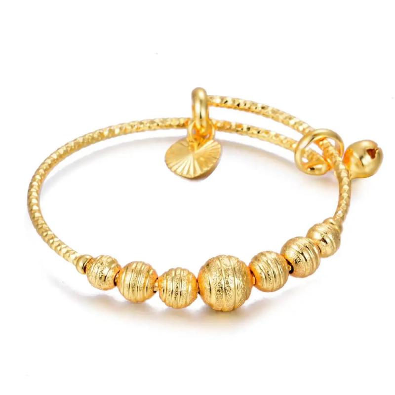 Children's flower Charm Beads Baby Bracelet bangle Jewelry