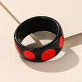 Colorful Resin Big Cuff Bangles For Women Wide Geometric Round Bangle
