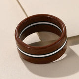 Geometric Resin Bracelets Wide Bangles Stripe