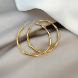 Bamboo Joint Cuff Bracelet Stainless Steel Women Charm Party Gift