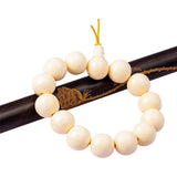 Resin Elastic Bracelet Ivory Beads Buddhist Meditation Buddha Bracelet Men