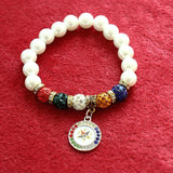 Elastic Pearl Beads Masonic OES Charm Bracelets