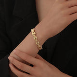 Stainless Steel Evil Eye Cuff Bangle Bracelet for Women