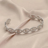 Stainless Steel Evil Eye Cuff Bangle Bracelet for Women