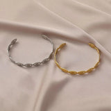 Stainless Steel Evil Eye Cuff Bangle Bracelet for Women