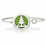 Dino Dog Bone Heart 25mm EO Diffuser Locket Bangle Bracelet