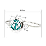Dino Dog Bone Heart 25mm EO Diffuser Locket Bangle Bracelet