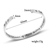 Inspirational Cuff Bangle Bracelet Charms for Women Men