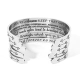 Inspirational Cuff Bangle Bracelet Charms for Women Men