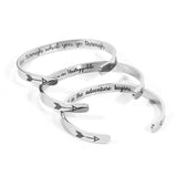 Inspirational Cuff Bangle Bracelet Charms for Women Men