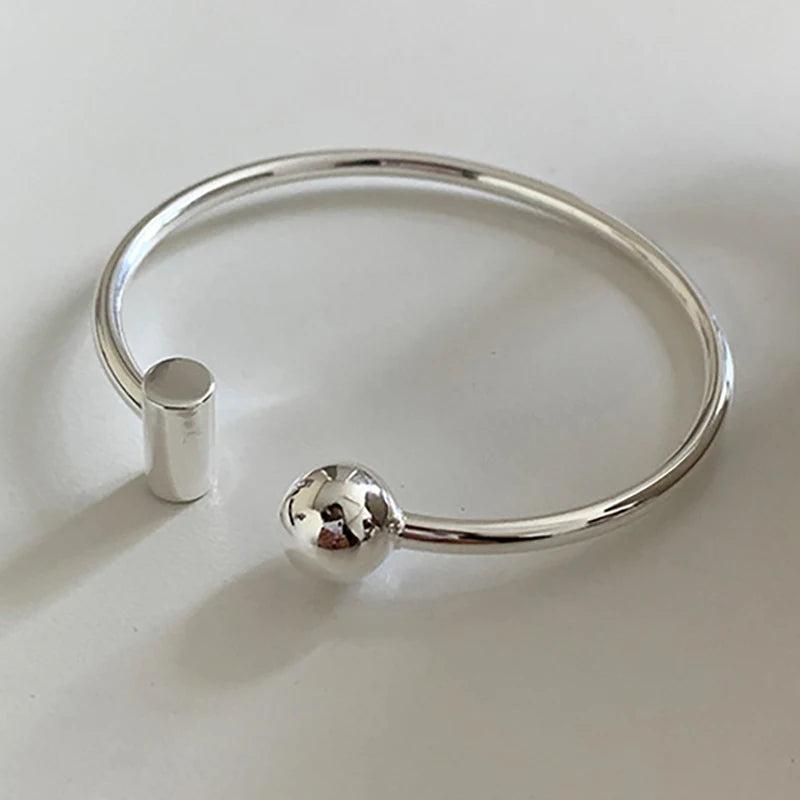 Foxanry Simple Silver Bracelet for Women