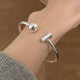 Foxanry Simple Silver Bracelet for Women