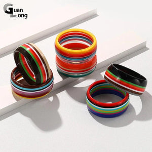 Multicolor Resin Bangle Bracelet for Women