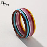 Multicolor Resin Bangle Bracelet for Women