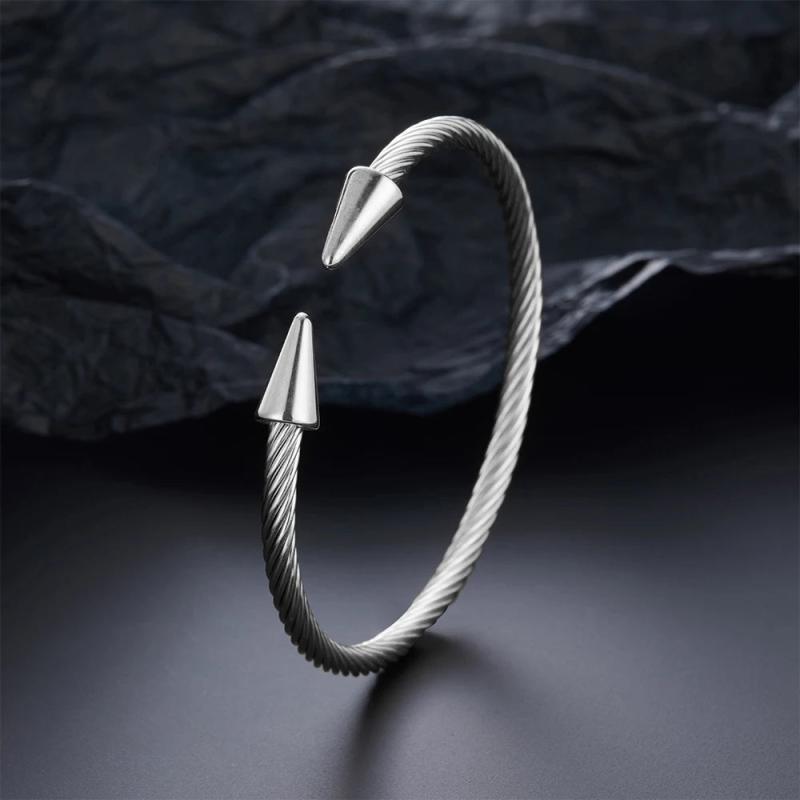 Stainless Steel Conical Arrows Bracelet for Women