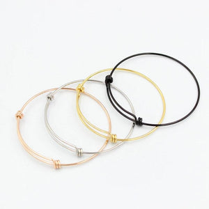 5pcs Stainless Steel Wire Bangle Bracelets DIY Jewelry Making