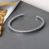Silver Minimalist Dots Geometry Pattern Punk Bracelet For Women Men