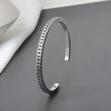 Silver Minimalist Dots Geometry Pattern Punk Bracelet For Women Men