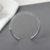 Silver Minimalist Dots Geometry Pattern Punk Bracelet For Women Men