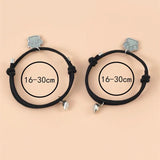 2pcs Magnetic Couple Heart Bracelet for Men Women Glow in the Dark Paw Bracelets