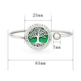 316L Stainless Steel Aromatherapy Locket Bangle Essential Oil Diffuser Bracelet
