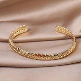 Korea Metal Twisted Flower Bracelet for Women