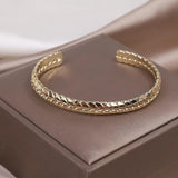 Korea Metal Twisted Flower Bracelet for Women
