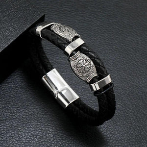 Scripture Sun Leather Bracelet For Men