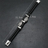 Scripture Sun Leather Bracelet For Men