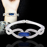 CZ Women's Wedding Bracelet Silver Hand Gift