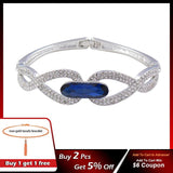 CZ Women's Wedding Bracelet Silver Hand Gift