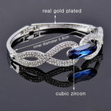 CZ Women's Wedding Bracelet Silver Hand Gift